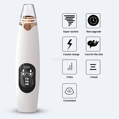 Blackhead Remover Vacuum – USB Rechargeable Face Pore Cleaner & Acne Pimple Removal Suction Tool