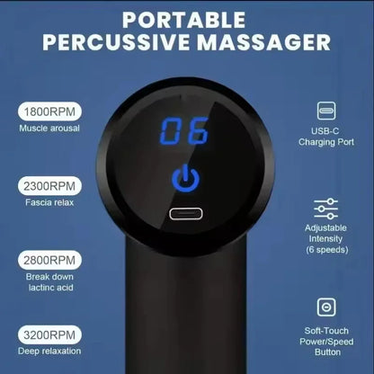 Portable mini massage gun used for full body muscle therapy